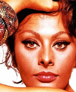 Close Up Sophia Loren Diamond Painting