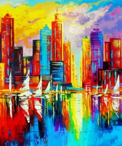 Colorful Abstract Buildings Diamond Painting