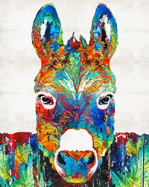 Colorful Donkey Diamond Painting