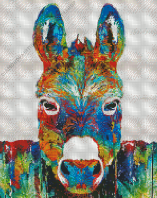 Colorful Donkey Diamond Painting