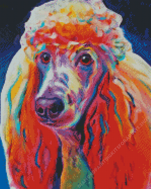 Colorful Poodle Abstract Diamond Painting