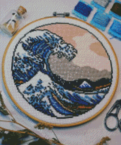 Cross Stitch Ocean Wave Diamond Painting