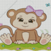 Cute Female Monkey Diamond Painting