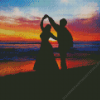 Dancing On The Beach Silhouette Diamond Painting