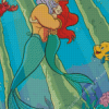 Disney The little Mermaid With Her Father Hugging Diamond Painting