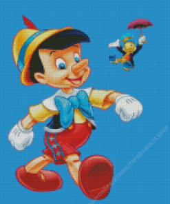 Disney Pinocchio And Jiminy Cricket Diamond Painting