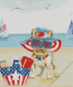 Dog With Glasses Art Diamond Painting