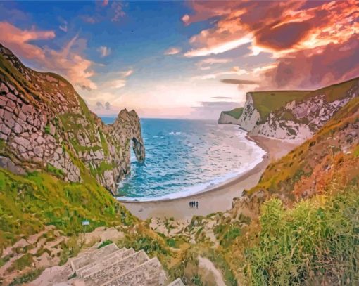 Durdle Door Seascape Diamond Painting