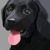 Easy Black Dog Diamond Painting