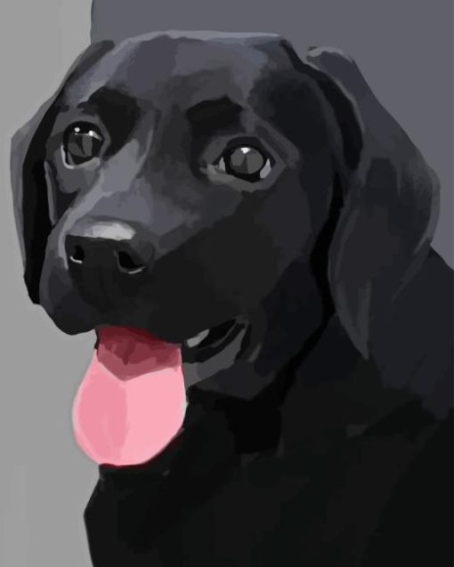 Easy Black Dog Diamond Painting