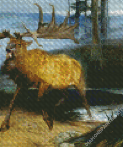 Elk Hunting Art Diamond Painting