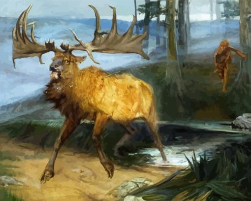 Elk Hunting Art Diamond Painting