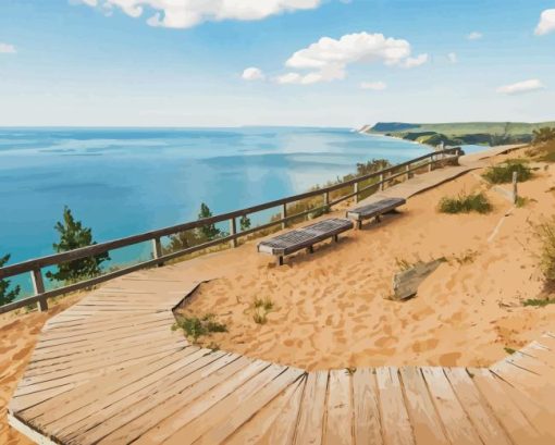 Empire Bluff Traverse City Michigan Diamond Painting