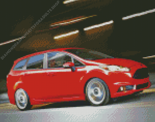 Fiesta ST Red Car Diamond Painting