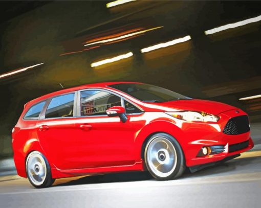 Fiesta ST Red Car Diamond Painting