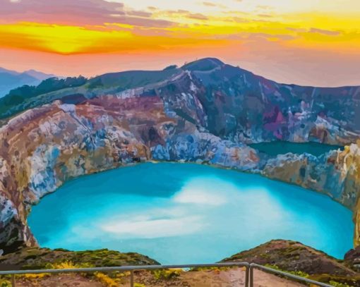 Flores Crater Lakes Diamond Painting