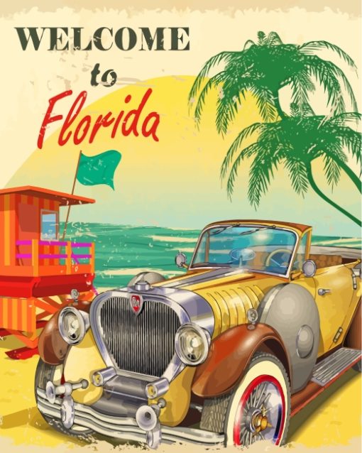 Florida Poster Diamond Painting