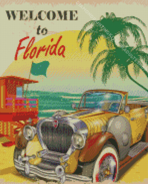 Florida Poster Diamond Painting