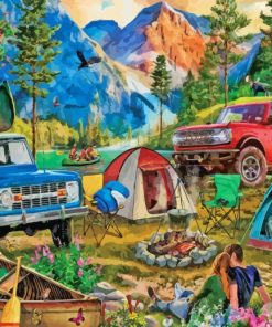 Forest Camping Diamond Painting