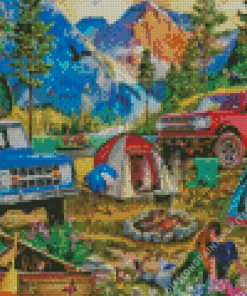 Forest Camping Diamond Painting