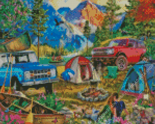 Forest Camping Diamond Painting