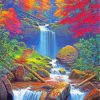 Forest Waterfall Diamond Painting