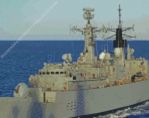 Frigate Warship Diamond Painting