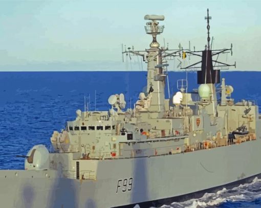 Frigate Warship Diamond Painting