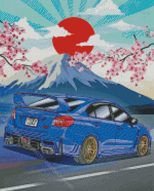 Fuji Mountain WRX Car Diamond Painting