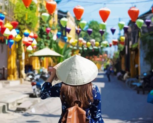 Girl in Hoi An Diamond Painting