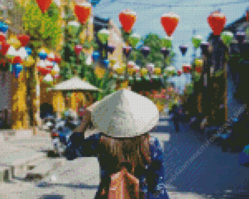 Girl in Hoi An Diamond Painting