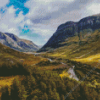 Glencoe Scotland Mountains Diamond Painting