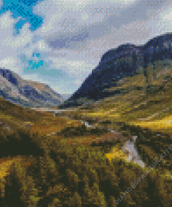 Glencoe Scotland Mountains Diamond Painting