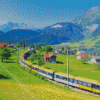 Golden Pass Scenic Train Diamond Painting