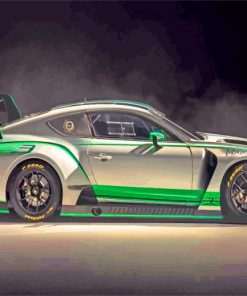 Grey And Green Sport Bentley Car Diamond Painting