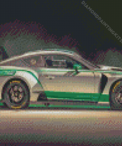 Grey And Green Sport Bentley Car Diamond Painting