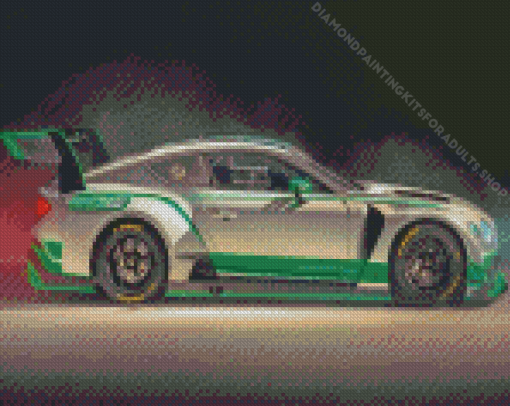 Grey And Green Sport Bentley Car Diamond Painting