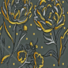 Grey And Golden Flowers Diamond Painting