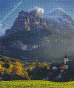 Grindelwald Mountain View Diamond Painting