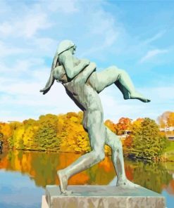 Gustav Vigeland Park Sculpture Diamond Painting