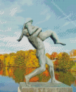 Gustav Vigeland Park Sculpture Diamond Painting