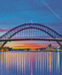 Harbour Bridge Lights Reflection Diamond Painting