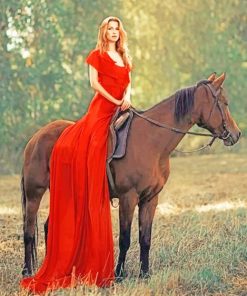 Horse Girl Photography Diamond Painting