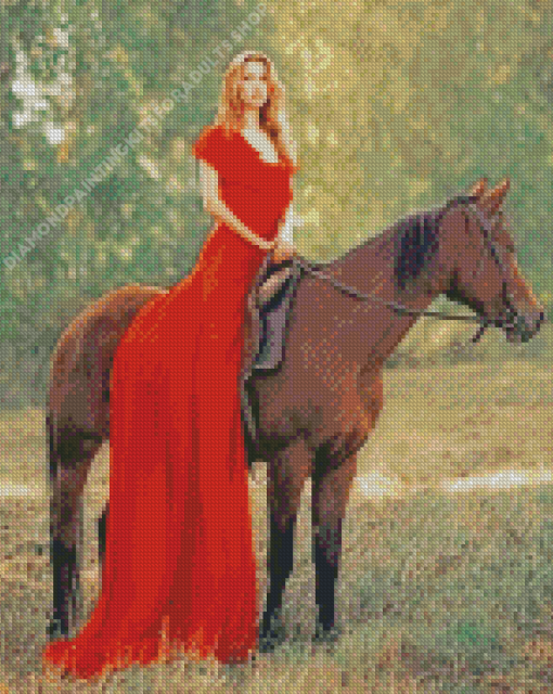 Horse Girl Photography Diamond Painting