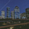 Houston City Skyline Night Diamond Painting