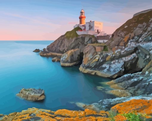 Howth Seaside Lighthouse Diamond Painting