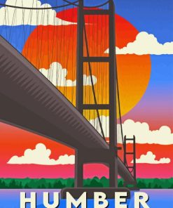 Humber Bridge Poster Art Diamond Painting