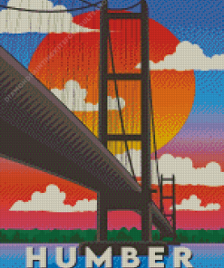 Humber Bridge Poster Art Diamond Painting