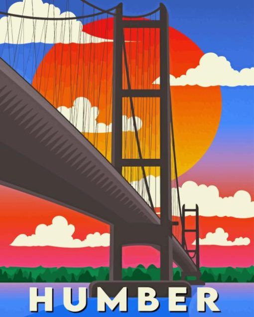 Humber Bridge Poster Art Diamond Painting