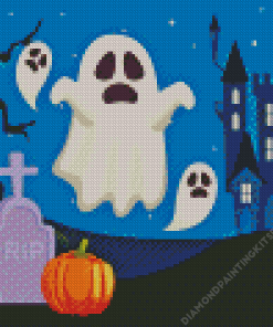 Illustration Halloween Ghosts Diamond Painting